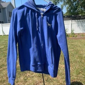 Blue Victoria Secret’s PINK zip up sweatshirt